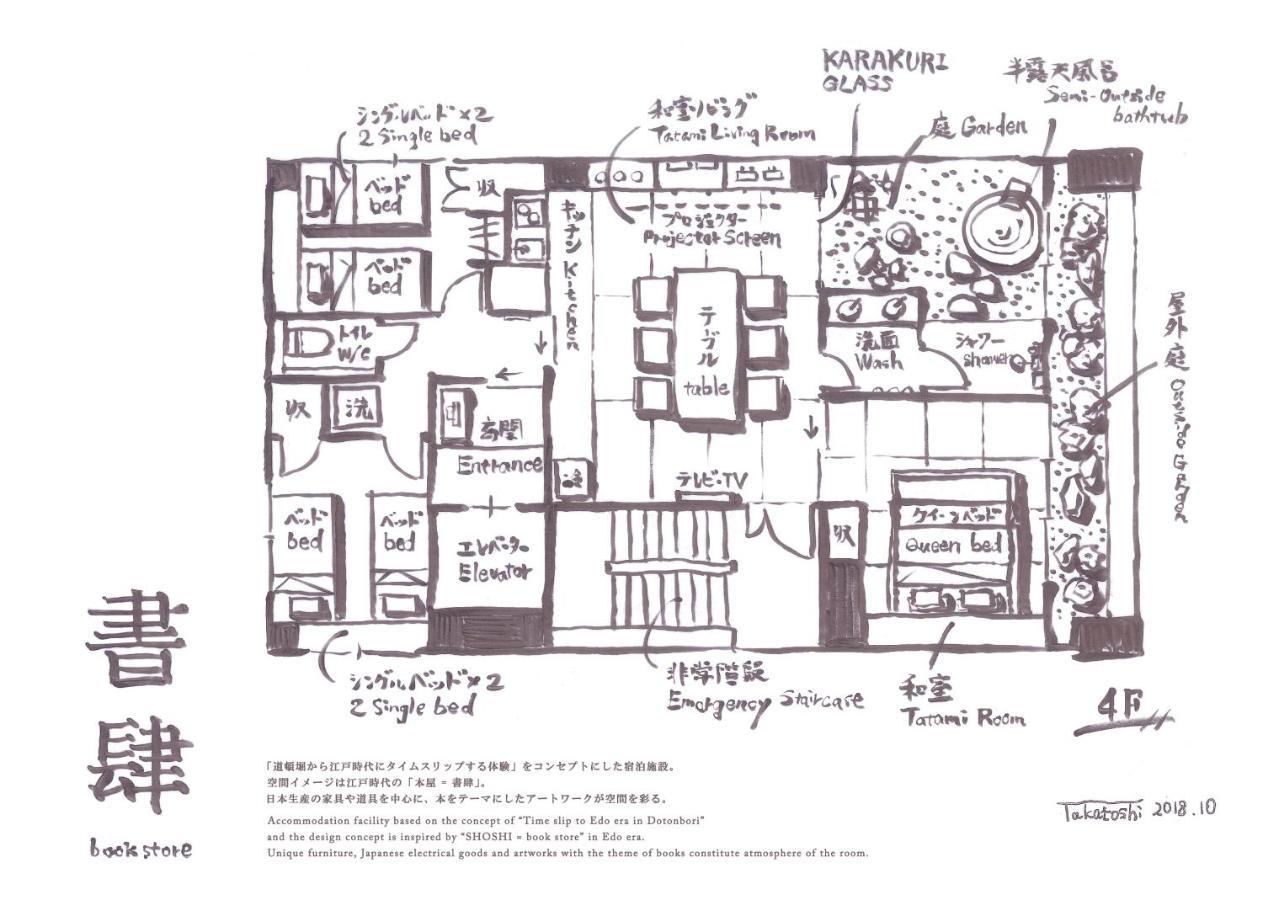 Konjaku-So Dotonbori Garden Spa Stay Osaka Exteriör bild